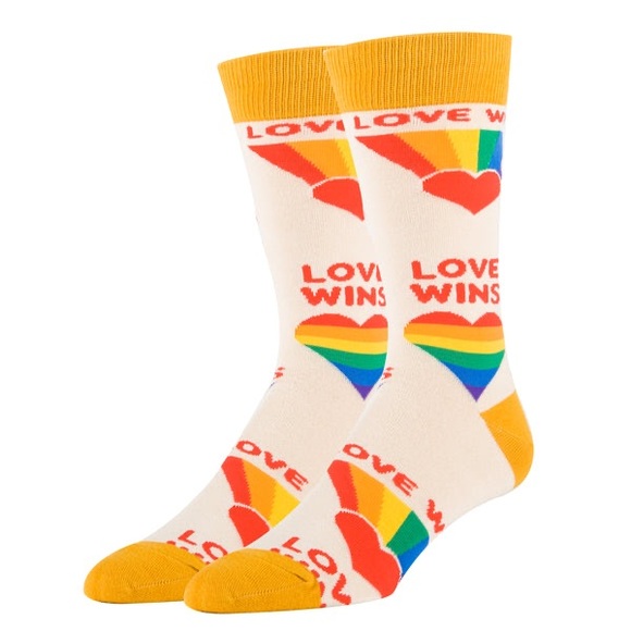 💕 Oooh Yeah LOVE WINS Unisex Socks 🌈 - Picture 2 of 2